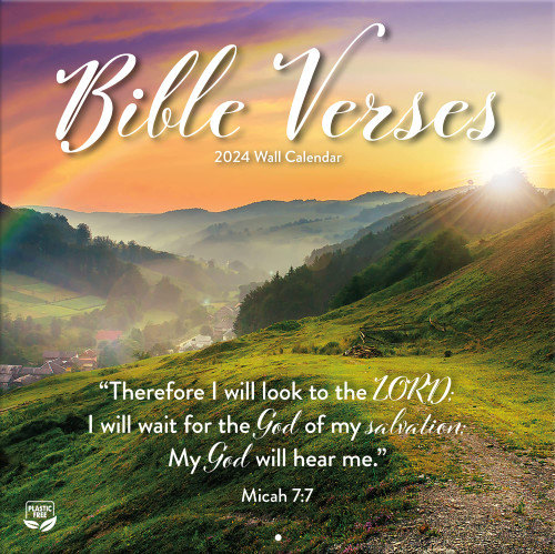 Turner Licensing Bible Verses 2024 12x12 Photo Wall Calendar