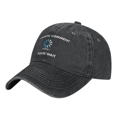 allgobee Cotton Baseball Cap Sarcastic-Comment-Loading-Funny Dad Hat Adjustable Polo Trucker Unisex Style Headwear Black