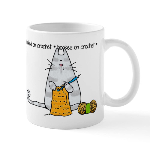 CafePress Hooked On Crochet II Mug Ceramic Coffee Mug, Tea Cup 11 oz