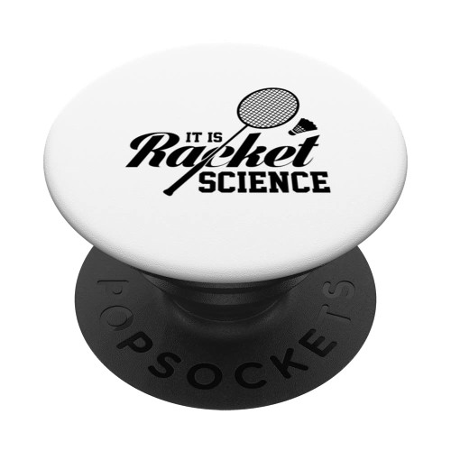 It's Racket Science Graphic Badminton Player Shuttlecock PopSockets Swappable PopGrip