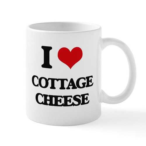 CafePress I Love Cottage Cheese Mugs 11 oz (325 ml) Ceramic Coffee Mug