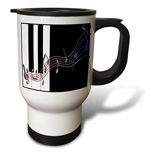 3dRose tm_24442_1 Ribbon and Cake Happy 95th Birthday Travel Mug, 14-Ounce, Stainless Steel