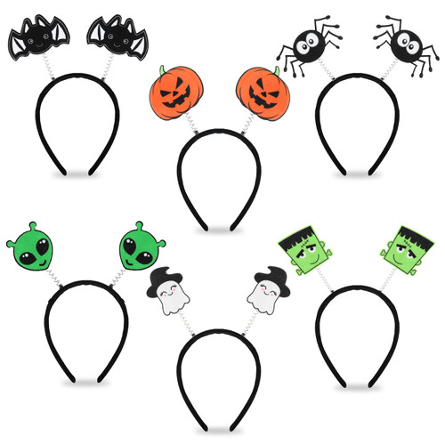 Whaline 6Pcs Halloween Headband Bat Pumpkin Spider Alien Ghost Monster Head Boppers Decorations Happy Halloween Costume Boppers for Halloween Party Supplies Costume Accessories Whaline 6Pcs Halloween Headband Bat Pumpkin Spider Alien Ghost Monster Head Boppers Decorations Happy Halloween Costume Boppers for Halloween Party Supplies Costume Accessories