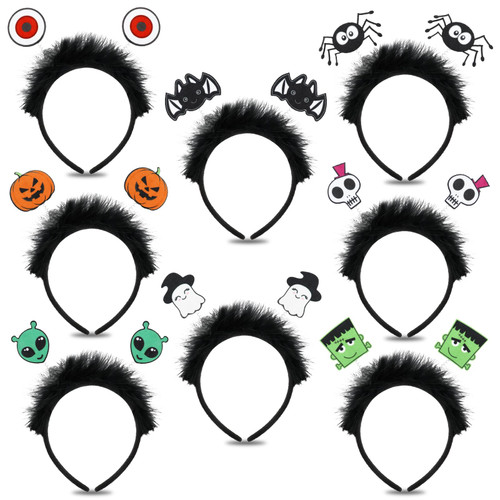 Whaline 8Pcs Halloween Headband Bat Pumpkin Spider Alien Ghost Monster Skull Head Boppers Decor with Feathers Happy Halloween Costume Boppers for Halloween Party Supplies Costume Accessories Whaline 8Pcs Halloween Headband Bat Pumpkin Spider Alien Ghost Monster Skull Head Boppers Decor with Feathers Happy Halloween Costume Boppers for Halloween Party Supplies Costume Accessories
