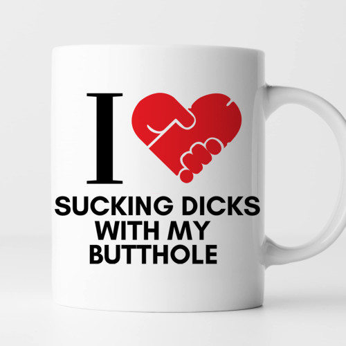TODOLIA I Love Sucking Dicks With My Butthole Coffee Mug, Funny Dirty Gay Sex Joke Mug, Gay Pride Mug, Funny Adult Humor Ceramic Glossy Mug Gift For Family, Friends, Coworkers - 11 Oz