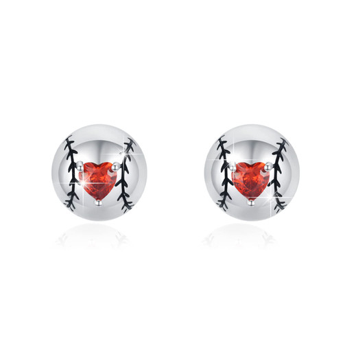 Baseball Earrings for Women, Softball Earring Cubic Zirconia Ball Stud Sterling Silver Sports Earrings Jewelry Gift Fans Baseball Passover Gifts Baseball Earrings for Women, Softball Earring Cubic Zirconia Ball Stud Sterling Silver Sports Earrings Jewelry Gift Fans Baseball Passover Gifts