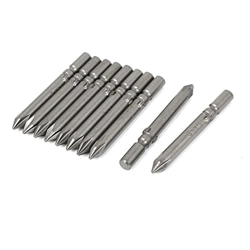 uxcell PH1 6mm Tip 60mm Long Electric Magnetic Phillips Screwdriver Bit 10pcs