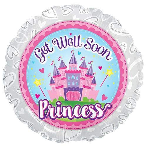 CTI 114077 GET WELL SOON PRINCESS, 17", Multicolored
