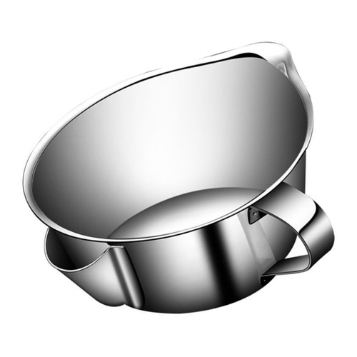 TIDTALEO Grease Separator Oil Soup Separator Stainless Steel Soup Bowls Fat Separator Jug Fat Skimmer Soup Grease Filter Grease Oil Strainer Soup Oil Storage Set Oil Separator