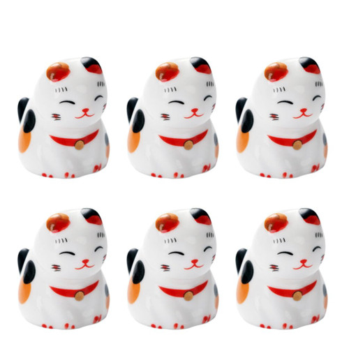 HEMOTON 6pcs Ceramic Chopsticks Holder Chinese Chopstick Rest Japanese Spoon Fork Rest Ceramic Chopsticks Rests Japanese Style Chopsticks Holder Spoon Rest Ceramics Chopsticks Pillow