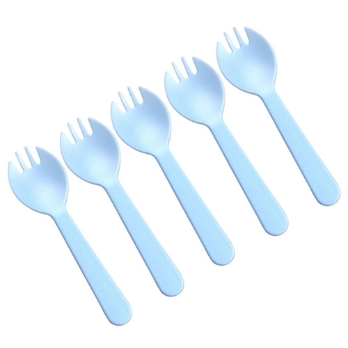 ULTECHNOVO 100PCS plastic utensils plastic spoon disposable serving spoons plastic cutlery plastic fruit forks plastic tableware plastic spork disposable spoon thicken