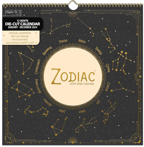 WSBL Zodiac 2024 12X12 Die-Cut Spiral Calendar (24996220515)
