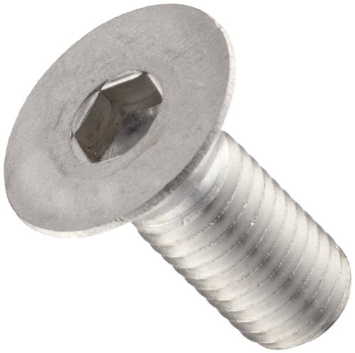 18-8 Stainless Steel Socket Cap Screw, Flat Head, Hex Socket Drive, Meets ASME B18.3/ASTM F879, 1-1/4" Length, Fully Threaded, #6-32 Threads (Pack of 100)
