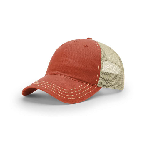 Richardson 111 Garment Washed Trucker (Texas Orange/Khaki)
