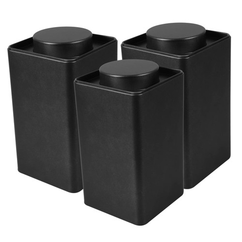 FUNOMOCYA 3Pcs tin coffee container cookie jar coffee tin canister metal tea canisters sugar bowl loose leaf tea organizer hinged metal tins airtight tea tins Tinplate small jar Storage