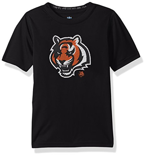 Outerstuff NFL Youth Boys Defragment Performance Short Sleeve Tee-Black-L(14-16), Cincinnati Bengals Outerstuff NFL Youth Boys Defragment Performance Short Sleeve Tee-Black-L(14-16), Cincinnati Bengals