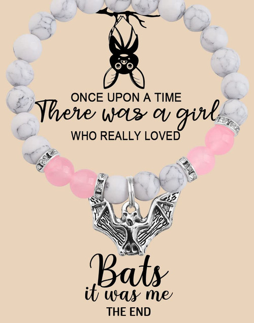 MAOFAED Bat Gift Bat Bracelet Once Upon A Time There Was A Girl Who Really Loved Bats Gift for Girls Women (once upon bat bead) MAOFAED Bat Gift Bat Bracelet Once Upon A Time There Was A Girl Who Really Loved Bats Gift for Girls Women (once upon bat bead)