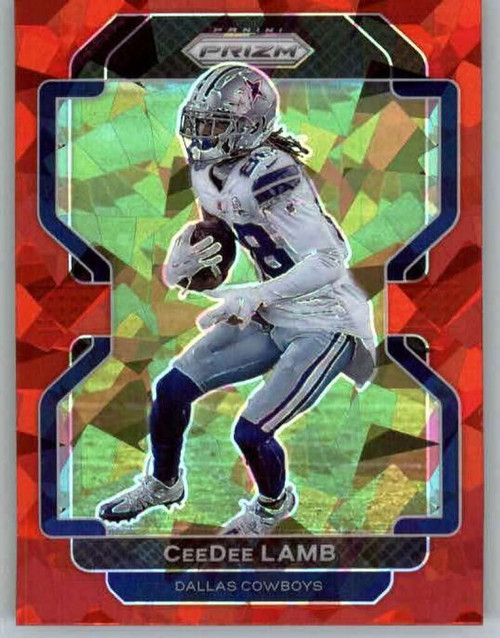 2021 Panini Prizm Prizm Red Ice #239 CeeDee Lamb Dallas Cowboys NFL Football Trading Card 2021 Panini Prizm Prizm Red Ice #239 CeeDee Lamb Dallas Cowboys NFL Football Trading Card