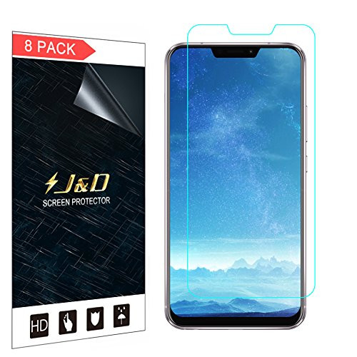 J&D Compatible for 8-Pack ZenFone 5Z Screen Protector, [Not Full Coverage] HD Clear Film Shield Screen Protector for ASUS ZenFone 5Z Crystal Clear Screen Protector - [NOT for ZenFone 5 Lite/ZenFone 5]
