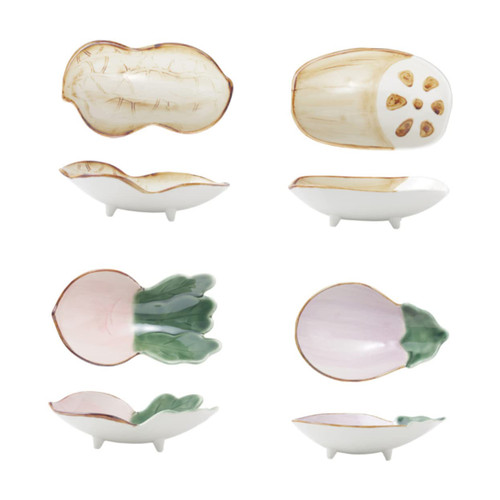 FELTECHELECTR Small Dipping Bowls Flatware Tray Wasabi Dish Cutlery Tray Condiment Dish Prep Bowl Sauce Dipping Bowls Dessert Serving Plate Condiment Bowls Ceramic Dipping Dish Ceramics The Dish