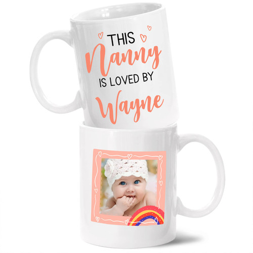 Personalized Nanny Mug, This Nanny Is Loved By Mug, Custom Nanny Mug With Photo, Nanny Coffee Mug, Nanny Gift, New Nanny Mug, Gift For Nanny, Nanny Mug For Grandma, White Mug 11oz, 15oz