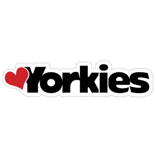 Imagine This Dog Breed Word Car Magnet, Heart Yorkies