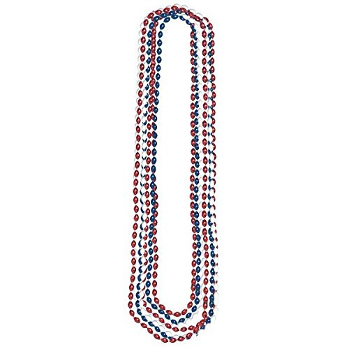 Amscan Necklaces, Party Accessory, Red, White And Blue, 8 ct.