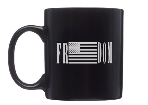 Rogue River Tactical Patriotic Freedom Coffee Mug Novelty Cup Great Gift Idea For Military Veteran or Patriotic American