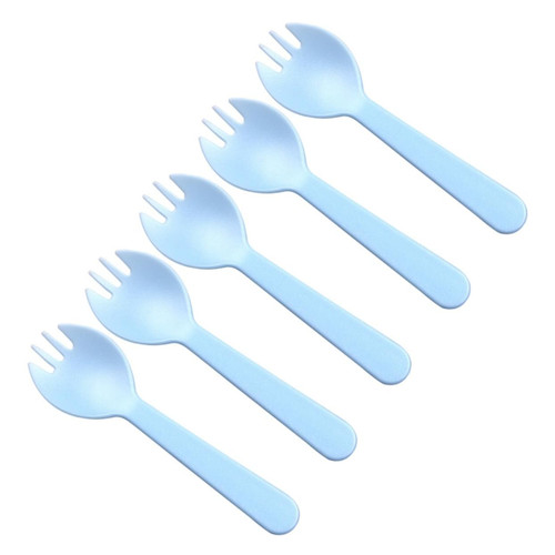 MARMERDO 100PCS plastic spork Fruit fork thicken plastic fruit forks spoon dessert spoon plastic dishes fork spoon disposable spoon plastic forks and spoons Disposable