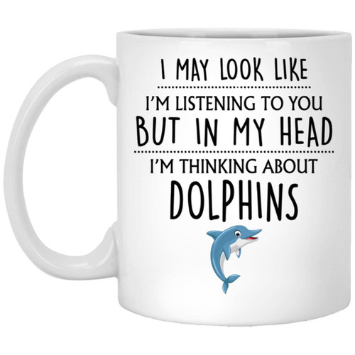 Q.PaddyShops Dolphin Gift, Dolphin Mug, Funny Dolphin Gifts, Dolphin Lover, Dolphin Gifts For Women, Her, Men, Him, Girls, Crazy Dolphin Lady 11oz, (MUG-4UIKMBKZ4E-11oz)