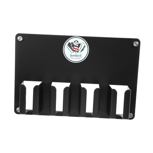 minkissy Electric Clipper Bracket Wall Mount Clothes Rack Wall Clothes Hanger Electric Scissors Hair Clipper Wall-Mounted Bracket Electric Hair Clipper Holder Barber Clipper Organizer Black