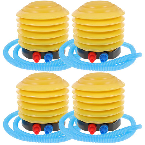 NOLITOY 4Pcs Portable Foot Pump, Inflatable Pump Plastic Bellows Foot Pump for Exercise Ball Balls Swimming Ring