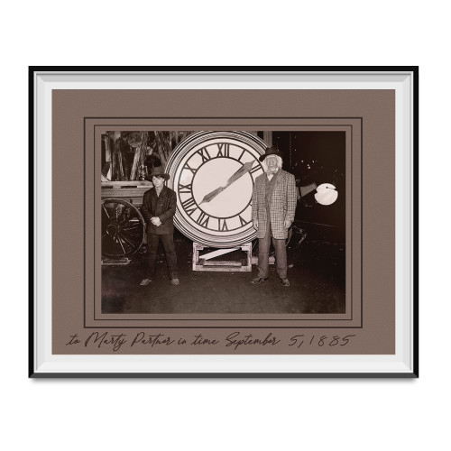 Marty McFly And Doc Brown Partners In Time 1885 Clock Photo - 8" x 10"
