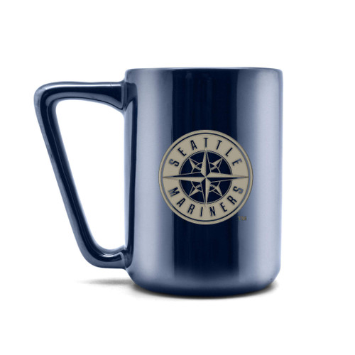 Duck House MLB Seattle Mariners Ceramic Laser Engraved Coffee Mug - Metallic Finish, 16oz