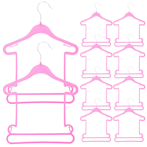 iplusmile 10 Pcs Children's Suit Hanger Pants Hangers Baby Hangers for Closet Dress Kids Cloth Hanger Blanket Drying Rack Baby Suit Infant Hangers for Closet Decorate Heavy Toddler Plastic
