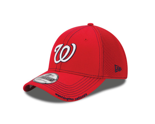 MLB Washington Nationals Neo Fitted Baseball Cap, Scarlet, Small/Medium