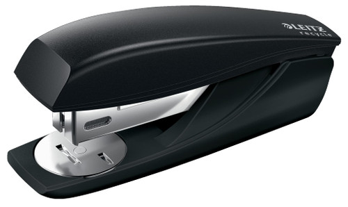 Leitz NeXXt Recycle Small Stapler, 25 Sheets, Compact & Pocket Sized, Includes 200 Staples, Steel & Recycled Plastic, 100% Recyclable, CO2 Neutral, Eco Friendly, Recycle Range, Black, 56060095