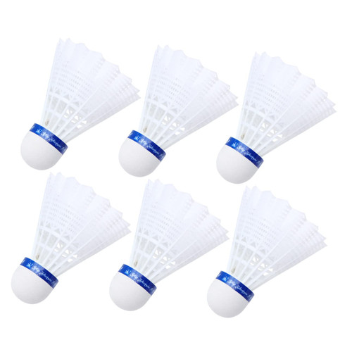 GOOHOCHY 12pcs Badminton Birdies Balls Sports Shuttlecocks Training Shuttlecock Ball Badminton Cork Badminton shuttlecocks Nylon Badminton Ball Fitness Badminton White Durable Badminton net