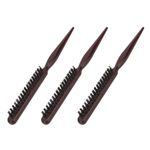 3 Pieces Boar Bristle Brush Comb Hair Brushes Hair Teasing Brush Boar Nylon Bristle Teasing Brush Teasing Comb, 3 Pieces Boar Bristle Brush Comb Hair Brushes Hair Teasing Brush