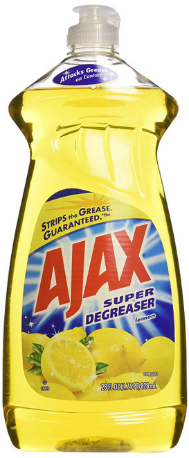 Ajax Dishwashing Liquid, Super Degreaser, Lemon, 28 Ounce