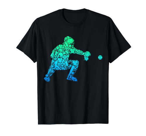 Baseball Catcher Player Youth Men Kids Boys T-Shirt