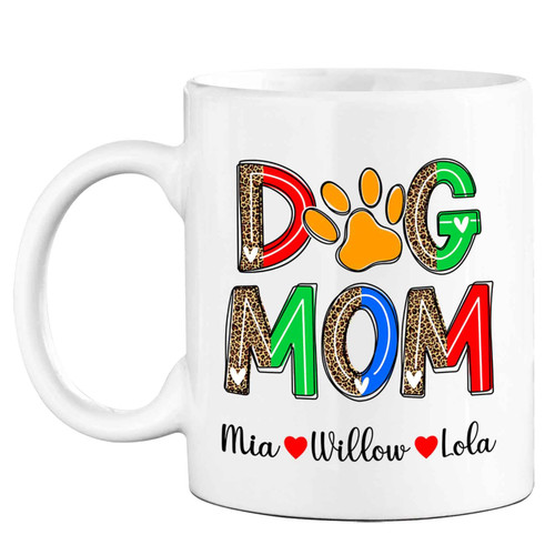Dog Mother Cup, Dog Mom Mug Gifts For Birthday Christmas, Custom Dog Lover Gift Mug With Name, Pawprint Mug, Dog Mom Tea Cups, Personalized Gift for Pet Lovers, Dog Mom Mug, White Cup 11oz 15oz Dog Mother Cup, Dog Mom Mug Gifts For Birthday Christmas, Custom Dog Lover Gift Mug With Name, Pawprint Mug, Dog Mom Tea Cups, Personalized Gift for Pet Lovers, Dog Mom Mug, White Cup 11oz 15oz