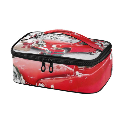 JUNZAN Merry Christmas Gifts and Red Car Lunchbox For Boys with Handle Cooler Bags Lunchbox Thermal Lunch Bag Beach