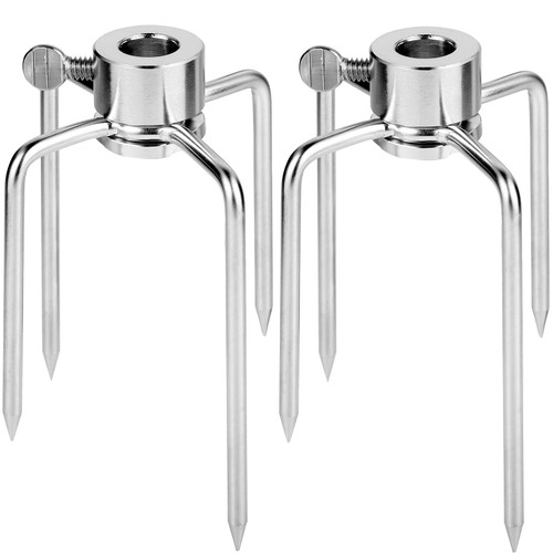 APROMISE Stainless Steel Rotisserie Forks - Thicker & Heavy Duty Grill Rotisserie Meat Forks (2 Pieces) | Fits 1/2-Inch and 3/8-Inch Hexagon & 3/8-Inch and 5/16-Inch Square Rotisserie Spit Rods