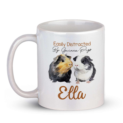 Easily Distracted By Guinea Pigs Coffee Mug, Customized Choose Name Guinea Pig Mugs, Personalized Lovely Animals Tea Cups, Travel In Spirit With Guinea Pigs Mug, Birthday Gift For Kids, Friends Easily Distracted By Guinea Pigs Coffee Mug, Customized Choose Name Guinea Pig Mugs, Personalized Lovely Animals Tea Cups, Travel In Spirit With Guinea Pigs Mug, Birthday Gift For Kids, Friends