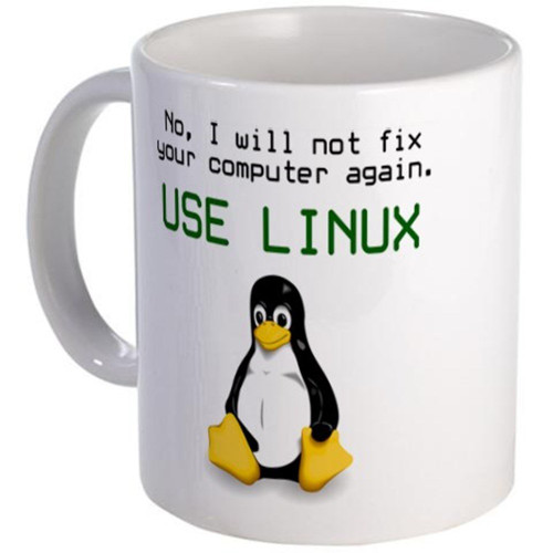 11 ounce Mug - Use Linux Mug - S White "