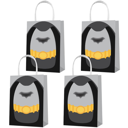 Minamihong Party Favor Bags 16PCS for Bat Hero Man Gift Bags Goodie Bags Bat Hero Man Treat Candy Bags for Bat Hero Man Themed Kids Boys Girls Birthday Party Supplies Decorations