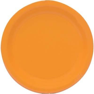 Creative Converting Table Needs, Lunch Plate, Party Supplies, Orange, 7", 8ct