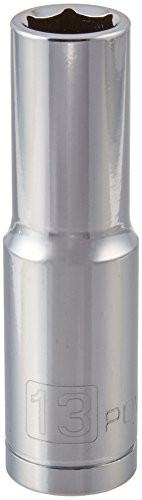 Powerbuilt 642220 1/2" Dr. 6 Pt. Metric Deep Well Socket, 13mm