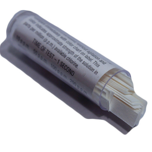 100 Bartovation Chlorine Test Paper Strips For Testing Sanitizer Strength, 10 - 200 ppm